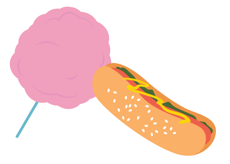 cotton candy hot dog