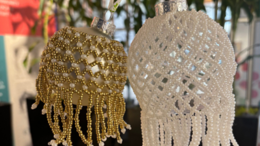 Arts Etobicoke: Holiday Ornament Beaded Netting Cover